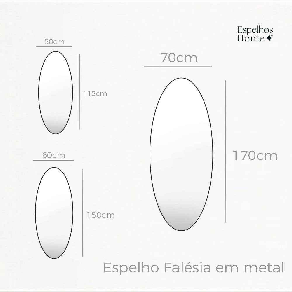 Espelho Falésia metal